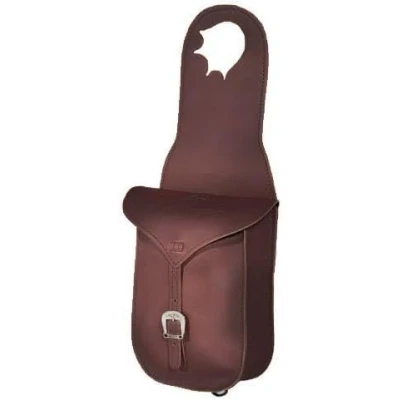 Imagen de PIONEER Alforjas para Caballo Bolsa de Montura Cuero Equitación Ideales Trekking y Excursiones a Diseño Trasero Tipo Banana Resistente Cómodo Marrón