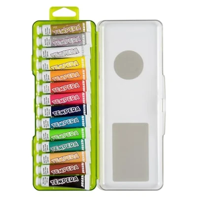 Imagen de JOLLY Juego de témperas para niños 14 7,5 ml, incluye oro y plata, solubles en agua mezclables