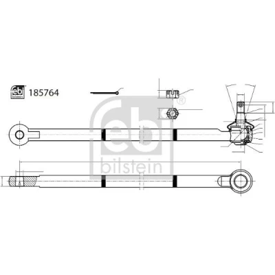 Imagen de FEBI BILSTEIN 185764 Rótula de dirección Eje delantero, derecha con tuerca almenada rebajada SUZUKI: Samurai SUV