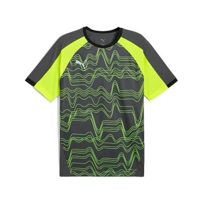 Imagen de Puma Individualliga Graphic Camiseta deportiva, Hombre, Talla: Medium, Galactic gray/yellow alert
