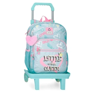 Imagen de Enso Little Urban Queen Mochila Escolar Infantil Fabricada en Poliéster, Tirantes Anchos y Ajustables Que se adaptan, Bolsillo Frontal.