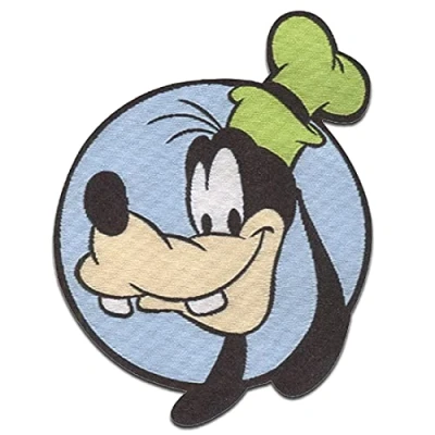 Imagen de Disney Mickey Mouse Goofy Parches Termoadhesivos Bordados Aplique Para Ropa, Tamaño: 6,5 x 7,1 cm