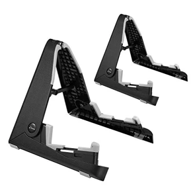 Imagen de Donner Soporte de Guitarra Ligero Plegable para Ukelele Bajo, Suelo Acústicas/Eléctricas/Clásicas Ajustable, Doble Plegado con Almohadillas Silicona, 2 unidades (DS 2)