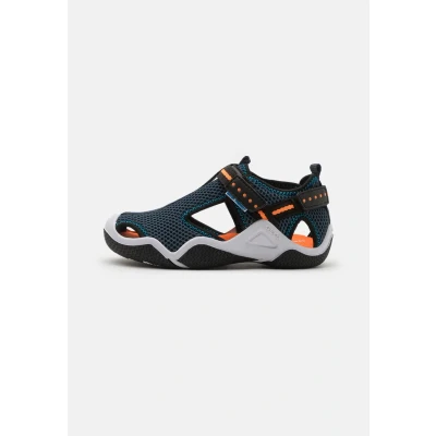 Imagen de Geox Wader Sandalias de senderismo para niños, Talla: 25, Navy/orangefluo Zapatos