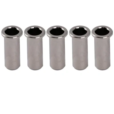 Imagen de Musiclily Pro 25,5mm Latón Férulas Casquillo Cuerda Bajo String Ferrules para Jazz Bass/Precision Bass, Níquel(Set de 5)