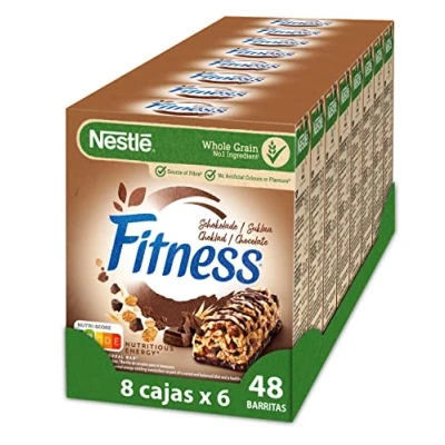 Imagen de Cereales Nestlé Fitness Chocolate Barritas pack de 8 x 6 (48 barritas)