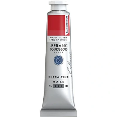 Imagen de Lefranc Bourgeois Óleo Extra Fino 40ml Tubo de pintura, Rojo medio libre Cadmio