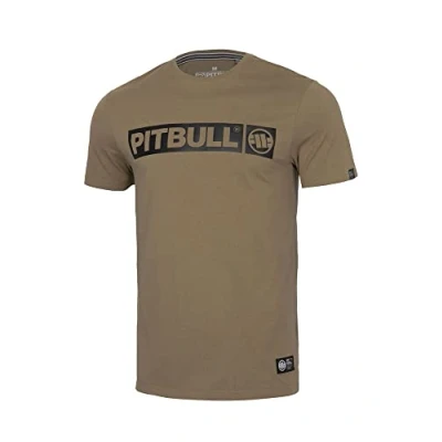 Imagen de PITBULL Camiseta Hombre Hilltop, Camisetas Manga Corta Hombre, T Shirt Corte Regular Clásico, de Algodón, Ideal para el Verano M, Marrón