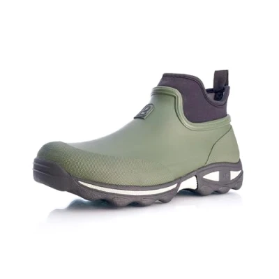 Imagen de Rouchette botas de goma para mujer, lluvia antideslizantes cortas impermeables, verde, 41 EU