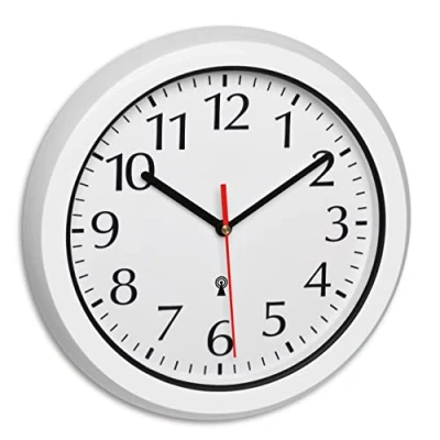Imagen de TFA Dostmann 60.3542.02 Reloj de Pared para Exterior controlado por Radio, Resistente a la Intemperie, con Cubierta Cristal, Color Blanco, 305 mm (Largo) x 56 (Ancho) (Alto)
