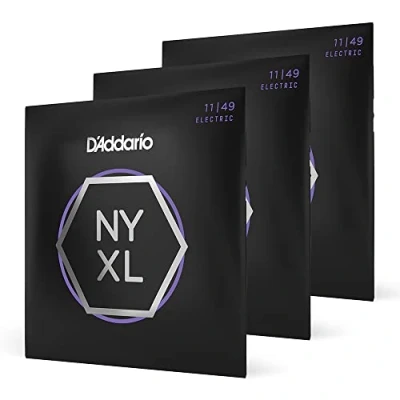 Imagen de D&#039;Addario Cuerdas Guitarra Electrica de NYXL1149 3P Corde avvolte in nickel per chitarra elettrica, scalatura media, 11 49, 3 mute