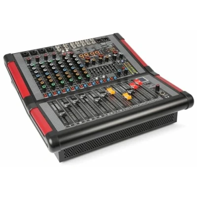 Imagen de Power Dynamics PDM S804a Mezclador de audio 8 canales con MP3, DSP, USB y Bluetooth, Mesa Mezclas, directo amplificador, 2 x 350 vatios, para DJ, Bandas, Estudio...