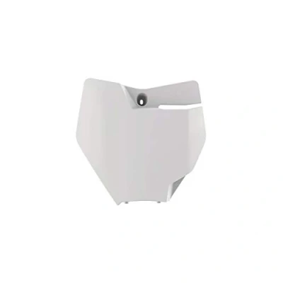 Imagen de POLISPORT 8666200001 Portanúmeros Frontal réplica OEM Fabricado en plástico Brillante Duradero y Resistente Compatible con Motocicletas KTM Color Blanco