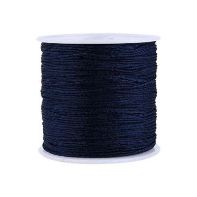 Imagen de 20 Colores 100M x 0.8mm Rattail Satén Nylon Trim Cord Nudo Chino para Collar Pulsera Abalorios Hilo de Cuerda Encerado DIY Joyas Fabricación
