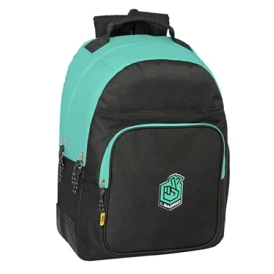Imagen de Safta KINGS LEAGUE EL BARRIO Mochila Escolar Infantil, Ideal para Niños de Diferentes Edades, Cómoda y Versátil, Calidad Resistencia, 32x15x42 cm, Color Negro