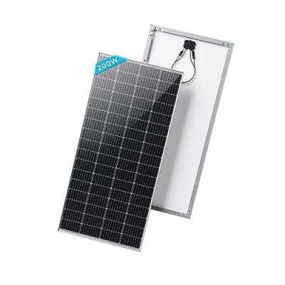 Imagen de RENOGY Panel solar monocristalino de 200 W, fotovoltaico, células solares, para cargar baterías 12 V, caravanas, jardines, casas móviles, barcos