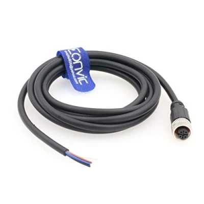 Imagen de Eonvic Cable de sensor aviación industrial M12 hembra 4 pines moldeado PVC