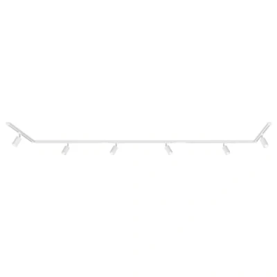 Imagen de BRILONER sistema de rieles juego completo, 6x GU10 focos orientables, forma U/forma Z, techo, riel para proyectores, proyector, 4,5m, blanco