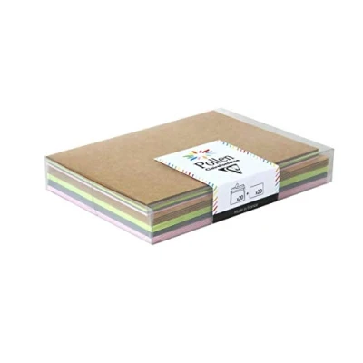 Imagen de Clairefontaine 20901C Estuche de correspondencia Pollen que contiene un surtido 20 Sobres C6 11,4 x 16,2cm + individuales 11 15,5 cm, tema la naturaleza, invitaciones