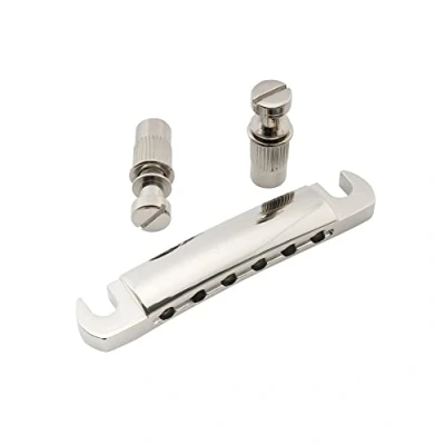 Imagen de Musiclily Pro 52,5mm Cordal Tune O Matic Stop Tailpiece para Guitarra Eléctrica 6 Cuerdas tipo Epiphone Les Paul SG, Nickel