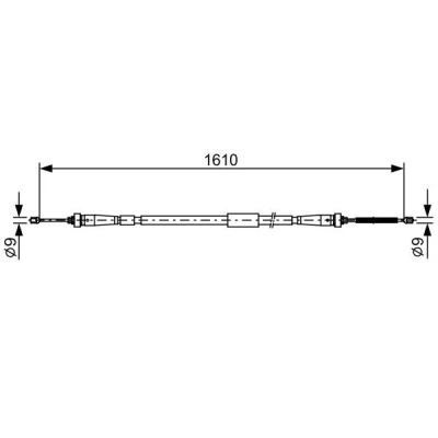 Imagen de BOSCH 1 987 482 636 Cable de Freno Mano 1610