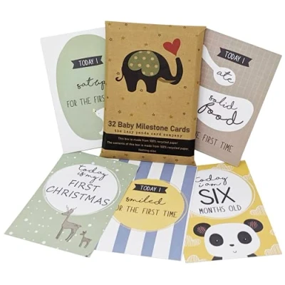 Imagen de 32 tarjetas ecológicas para bebés hechas de material reciclado