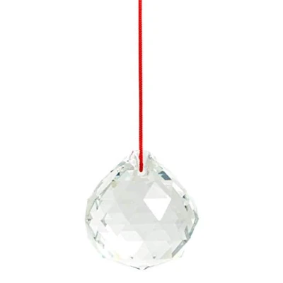 Imagen de Aeromdale Prismas de bola cristal 40 mm, colgante Feng Shui, atrapasueños, decoración colgante, bolas prisma facetadas, transparente