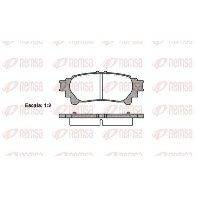 Imagen de REMSA 1395.00 Juego de pastillas freno Eje trasero excl. contacto avisador desgaste TOYOTA: Prius Plus, LEXUS: IS 3, RX III, GS IV