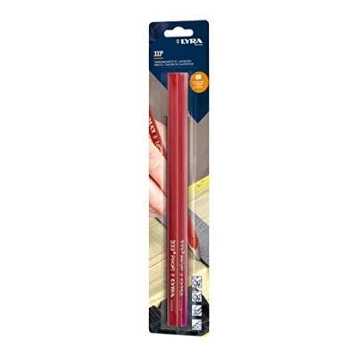 Imagen de LYRA L4338006, 333® Lápiz ovalado de 30 cm largo, con acabado profesional, ideal para marcas en madera, 3 unidades blíster