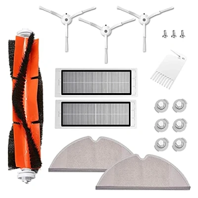Imagen de Accesorios para Aspiradoras Roborock S50 S51 S55 S5 max S6 S60 S65, Repuestos Cepillo Principal, Filtro y Lateral Trapos Limpiar 18Piezas