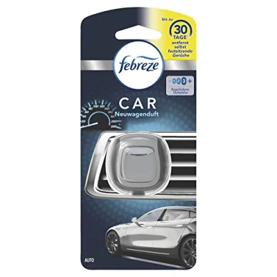 Imagen de Febreze Ambientador de coche nuevo con aroma coche, kit iniciación, elimina los olores en el (el embalaje puede variar), 2 ml