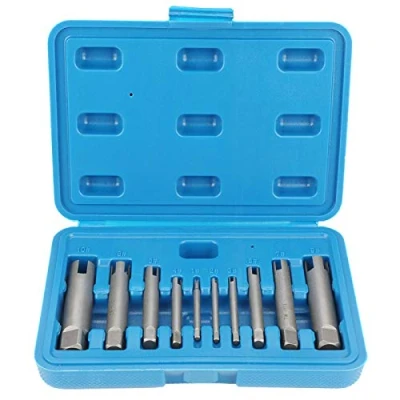 Imagen de extractor de grifos, tornillos cabeza rota Juego extractores grifos acero alta velocidad(10Pcs)