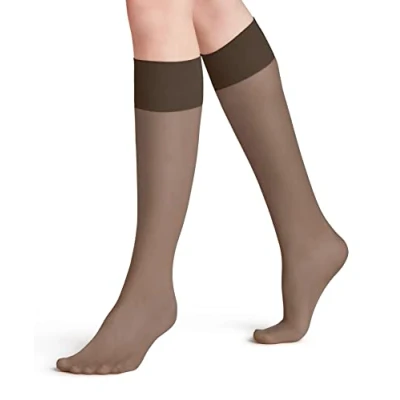Imagen de FALKE Pure Matt 20 DEN W KH transparente unicolor 1 par, Calcetines largos Mujer, Marrón (Brenda 5179) nuevo ecológico, 39 42