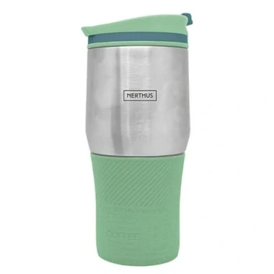 Imagen de Nerthus FIH 238 T, Taza Doble Pared 400ml, Termo para café, Negro Rojo o Verde Azul, Acero Inoxidable, Turquesa, 400 ml