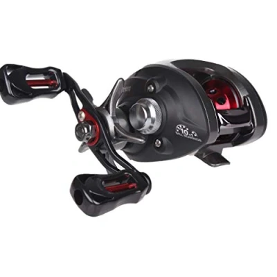 Imagen de Diwa Baitcasting Carretes de Pesca Agua Salada Dulce Spincasting Fibra Carbono Arrastre 18 LBS 12 + 1 Rodamientos Bolas Acero Inoxidable Blindados Carrete