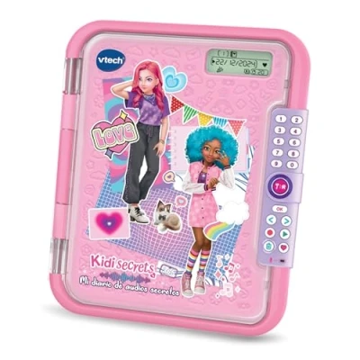 Imagen de VTech KidiSecrets 365 Mi Diario de audios Secretos, Guarda Notas Voz, Código Secreto, Personalizable, Incluye Cuaderno y rotulador, Regalo niños +5 año, Versión ESP