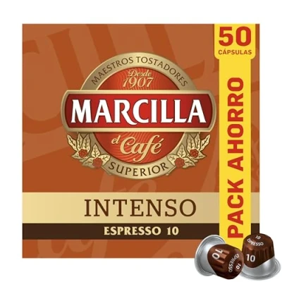Imagen de Marcilla Cápsulas de Café Intenso Intensidad 10 50 Compatibles Nespresso