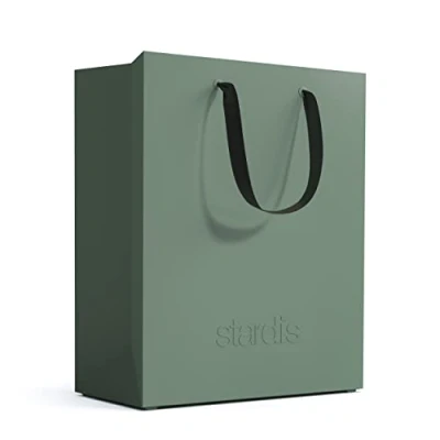 Imagen de stardis binbox Design Papelera rectangular con asas para oficina, plástico, color verde