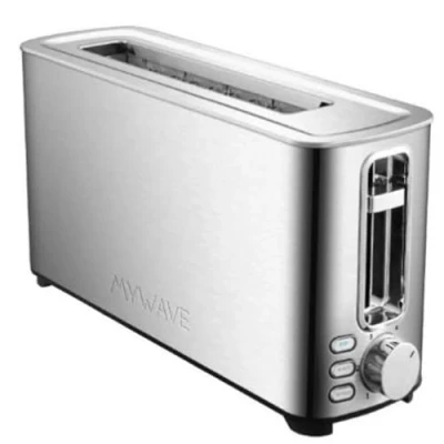 Imagen de My Wave Tostador Sencillo 1 Ranura para Todo Tipo de Pan y Bollería Potencia 1050W Temperatura Regulable Capacidad 2 Tostadas Funciones Recalentar, Descongelar Detener
