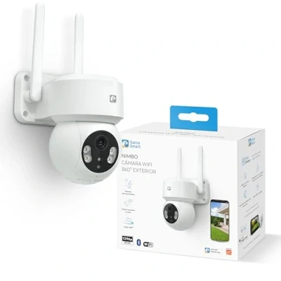Imagen de Garza Smart Cámara de vigilancia WiFi IP 360º Exterior Inteligente. 1296P con Visión Nocturna, Audio bidireccional, Detección Movimiento, Control por App.