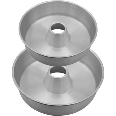 Imagen de MGE Bizcochera Molde Savarín Aluminio Set de 2 Medidas Diámetros 24 y 28 cm