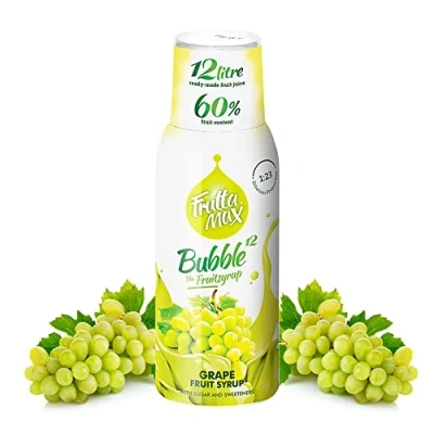 Imagen de FruttaMax Concentrado de jarabe frutas Menos azúcar con un 60% contenido fruta adecuado para máquina refrescos 500ml (Uva)