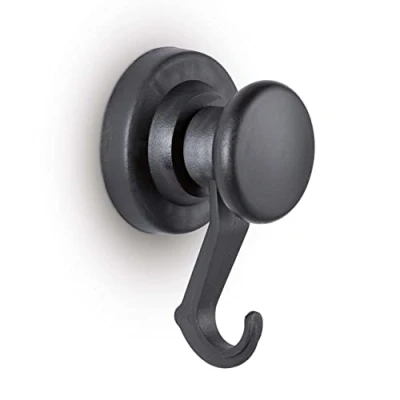 Imagen de MAUL Imán de neodimio con Gancho Redondo Giratorio, plástico, 10 kg, 53 mm, Color Negro