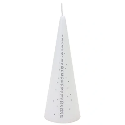 Imagen de Vela tradicional de Adviento Navidad Toyland® 15 cm Cuenta regresiva para 1 incluida (BLANCA)