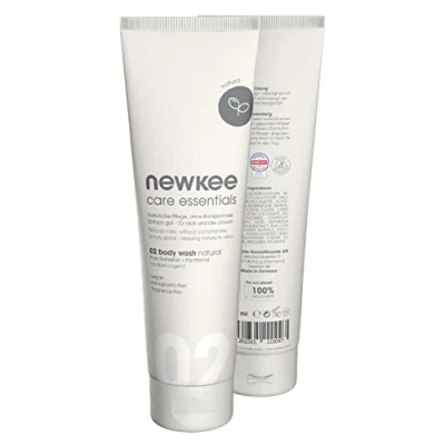 Imagen de newkee gel de ducha natural (150ml), vegano, sin perfume ni fragancias, limpieza suave y cuidado la piel Manuel Neuer Angelique Kerber.