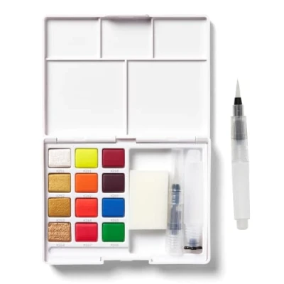 Imagen de Sakura Koi Aquarel Box 12 Metallic Napjes