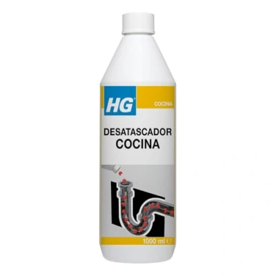 Imagen de HG Desatascador Cocina, Potente Líquido para Fregaderos de Limpiador Tuberías y Fosas Sépticas 1 litro