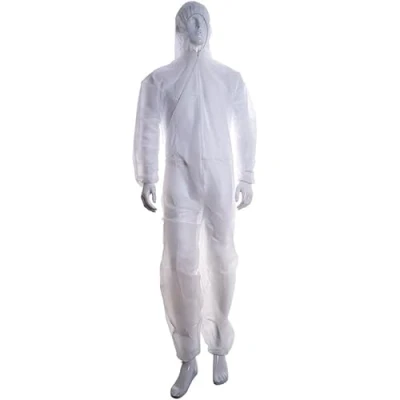 Imagen de Buzo Mono desechable Capucha Talla XXL Blanco. Protección para Clínicas, Laboratorios, fábricas, Veterinarios, Granjas, Bricolaje…
