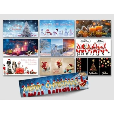Imagen de Edition Colibri 10 tarjetas de Navidad Panorama XL (tarjetas diferentes)