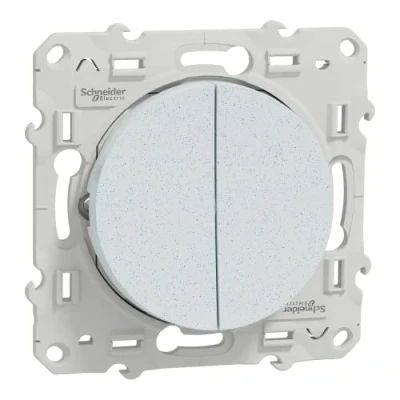 Imagen de Schneider Electric Odace, doble ida y vuelta blanco reciclado, conexión rápida, tornillo S510214